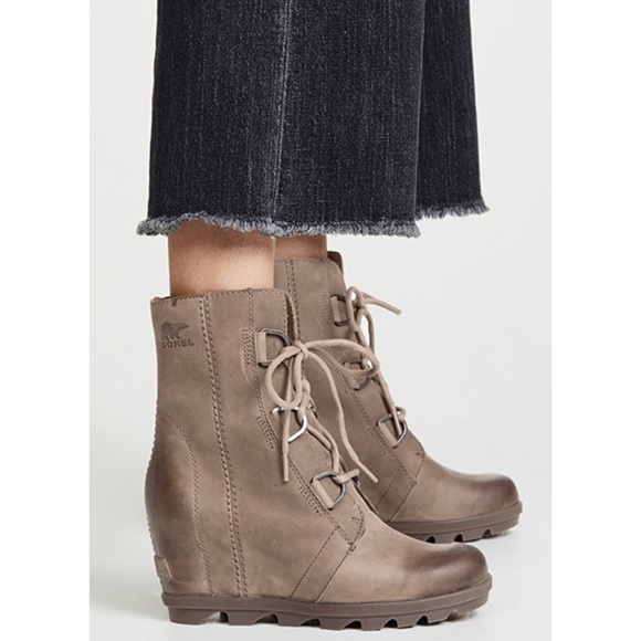 Sorel Joan Of Arctic Wedge II Boots, Ash Brown - Picture 2 of 15